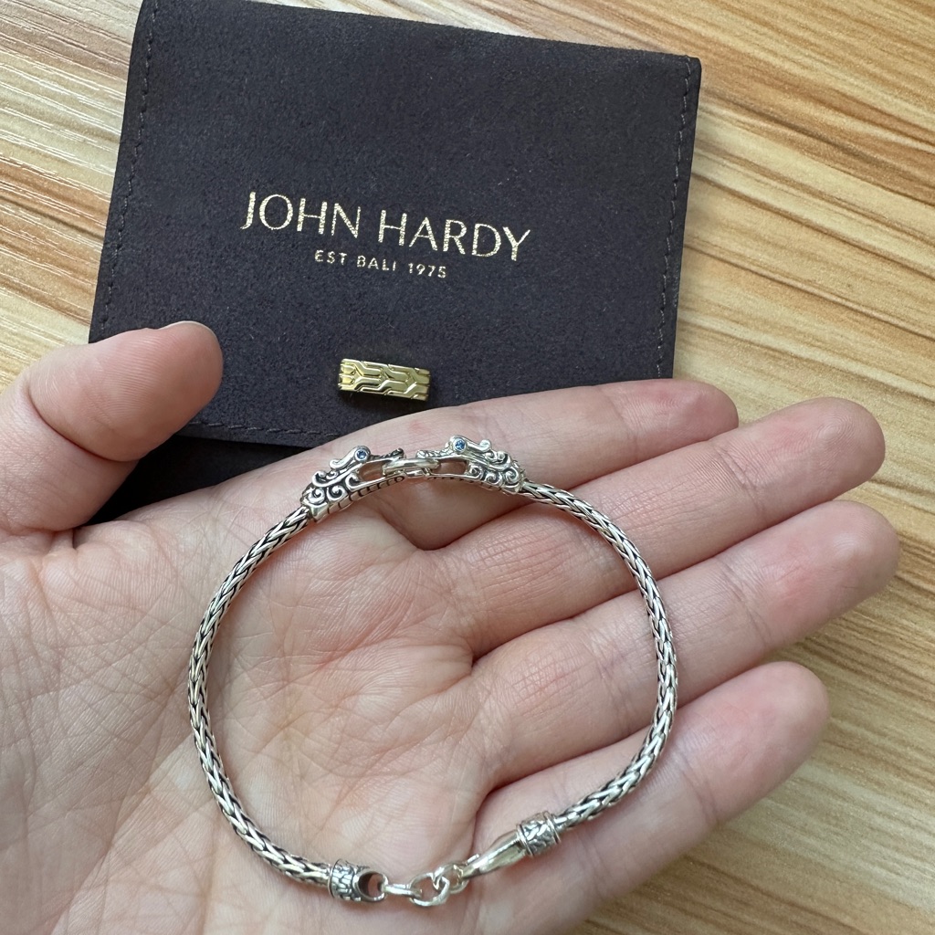 John Hardy - “Legends Naga Station Bracelet” With Blue Sapphires